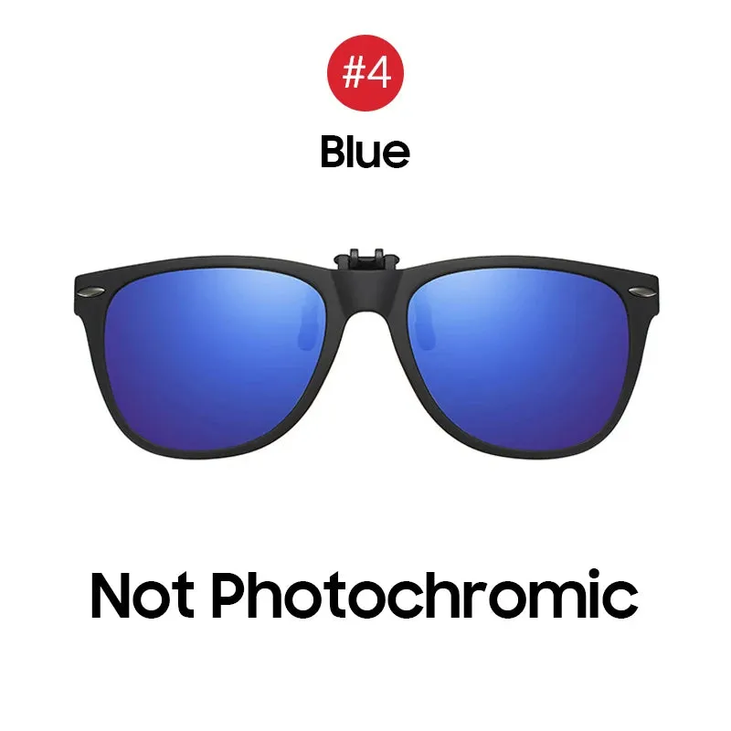 VIVIBEE Men Photochromic Polarized Lens Flip Up Clip-on Sunglasses