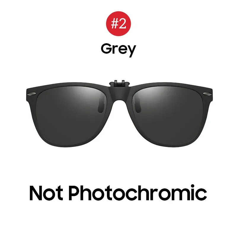 VIVIBEE Men Photochromic Polarized Lens Flip Up Clip-on Sunglasses
