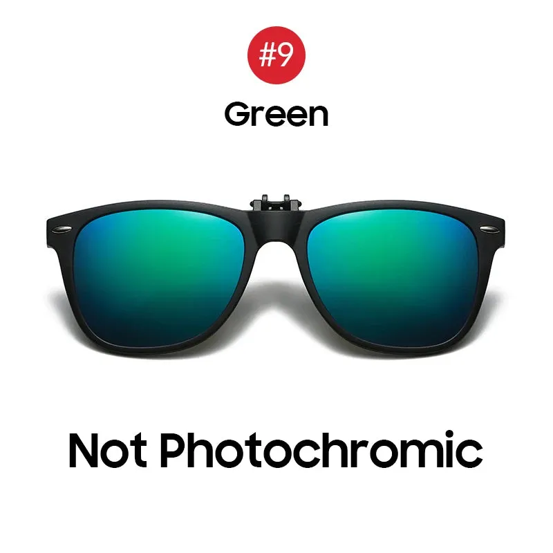 VIVIBEE Men Photochromic Polarized Lens Flip Up Clip-on Sunglasses