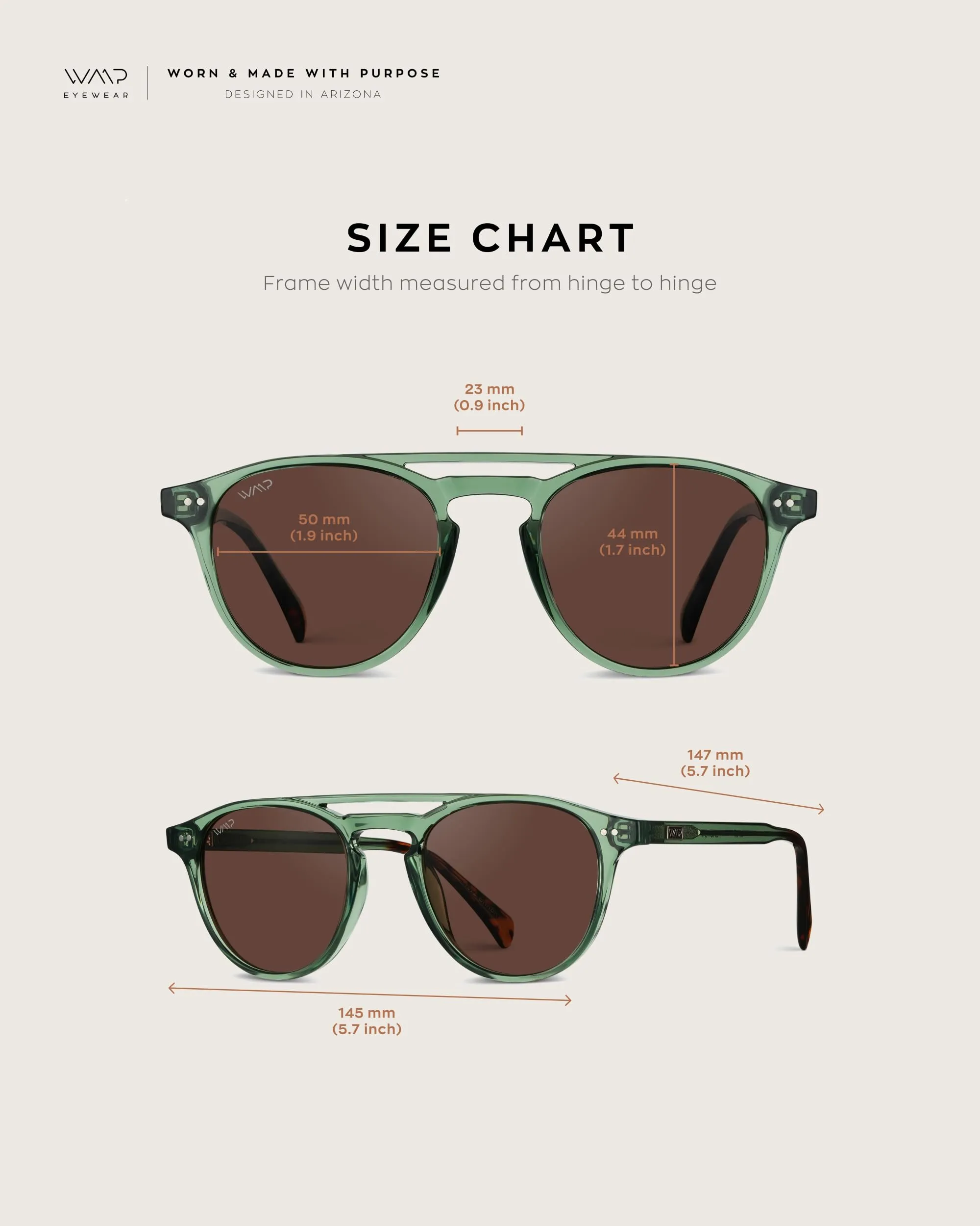 WearMe Pro Urban Men's Square Sunglasses: Double Bridge Design, Modern Round Frames and Polarized Lenses (Emerald Green Frame/Brown Lens)