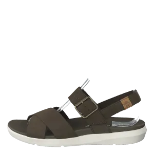 Wilesport Lthr Sandal Olive Nubuck