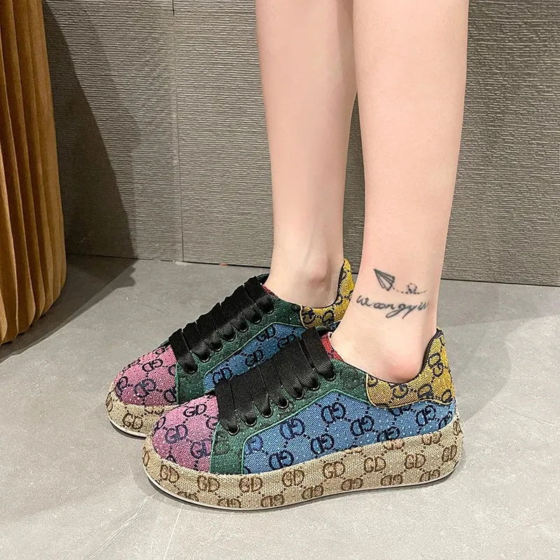 Women Sneakers Luxury Rhinestone Casual Shoes Women Outdoor Platform Running Shoes Designer Female Sports Shoes zapatos de mujer