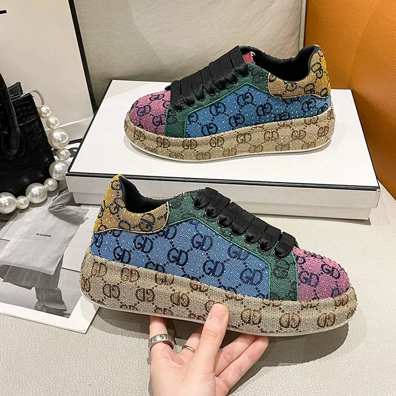 Women Sneakers Luxury Rhinestone Casual Shoes Women Outdoor Platform Running Shoes Designer Female Sports Shoes zapatos de mujer