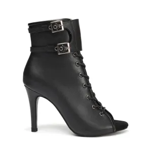 Women's Buckle Open Toe Dance Ankle Boots