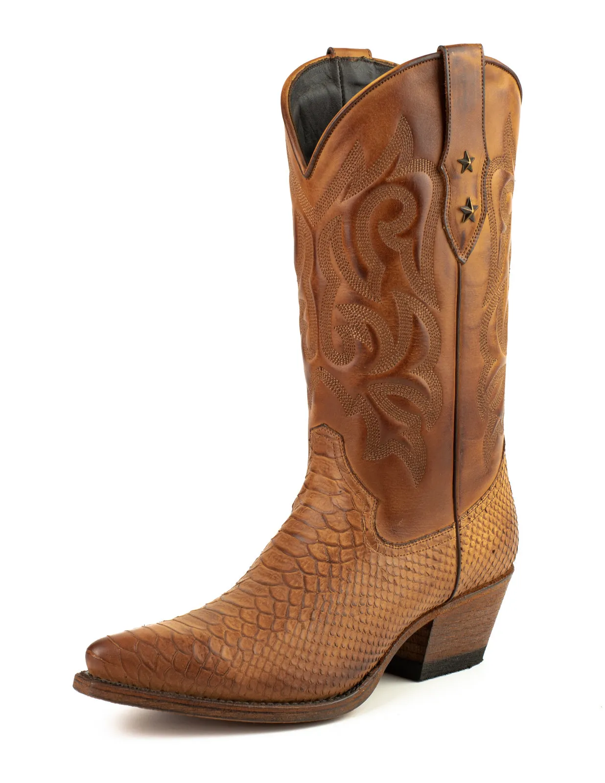 Women's Cowboy Country Western Boots Handmade Brown Leather 2524