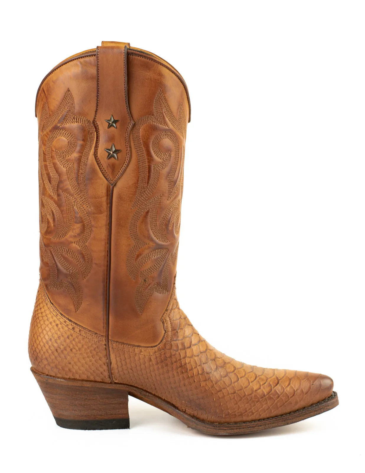 Women's Cowboy Country Western Boots Handmade Brown Leather 2524