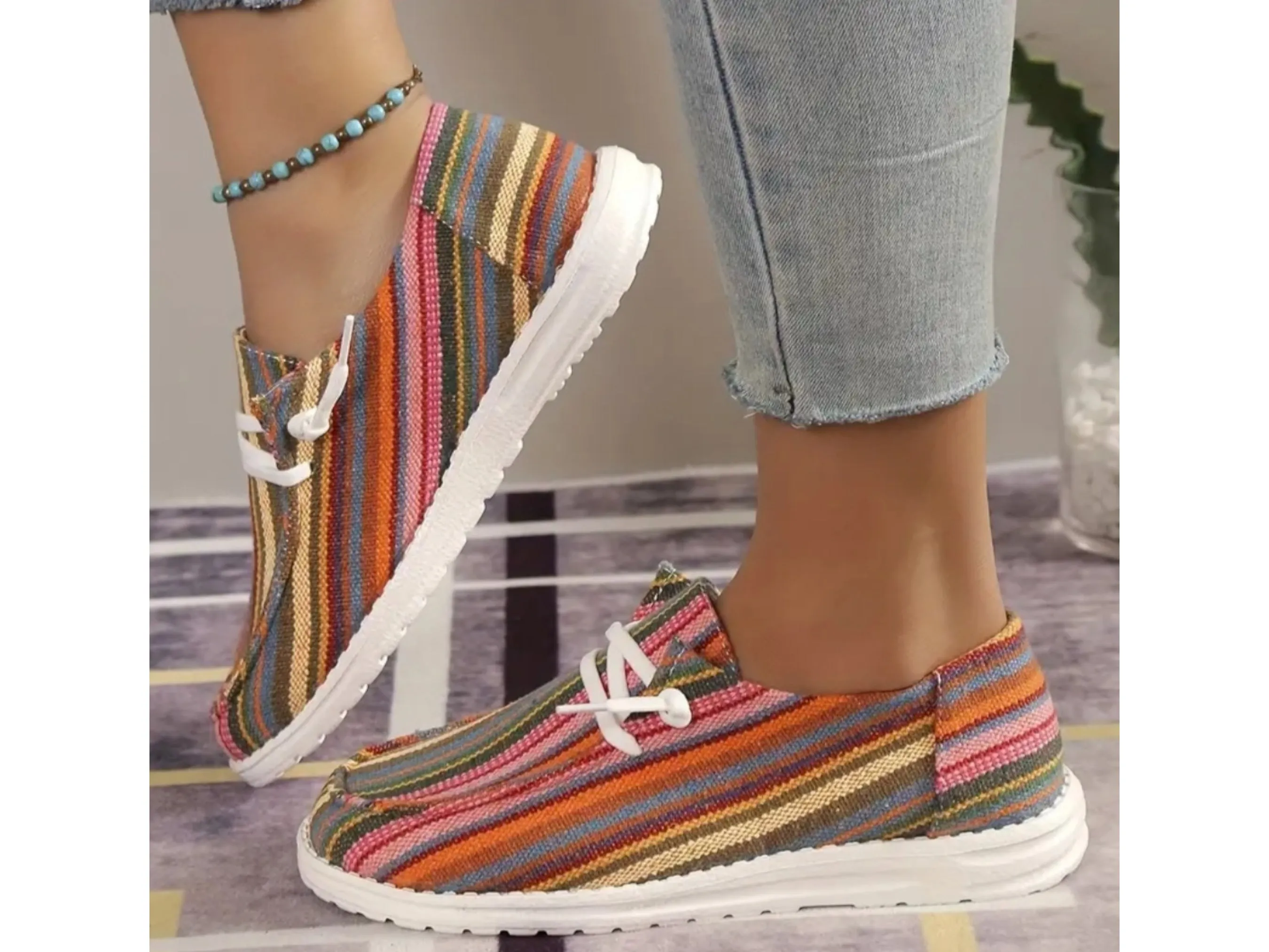 Women's multicolored Canvas Shoes sizes 8.5,9 available