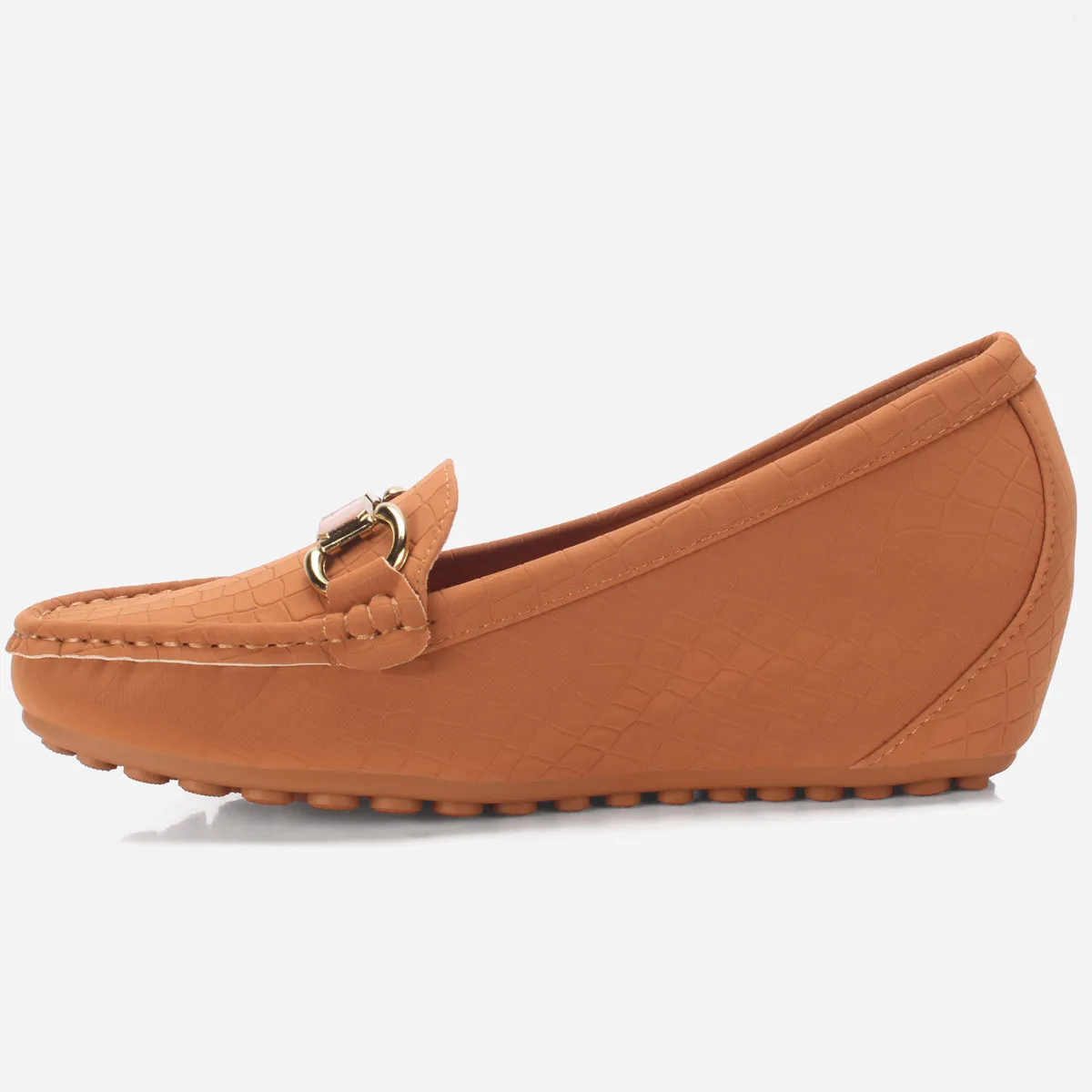 Womens "KANAAN" High Wedge Comfy Moccasin