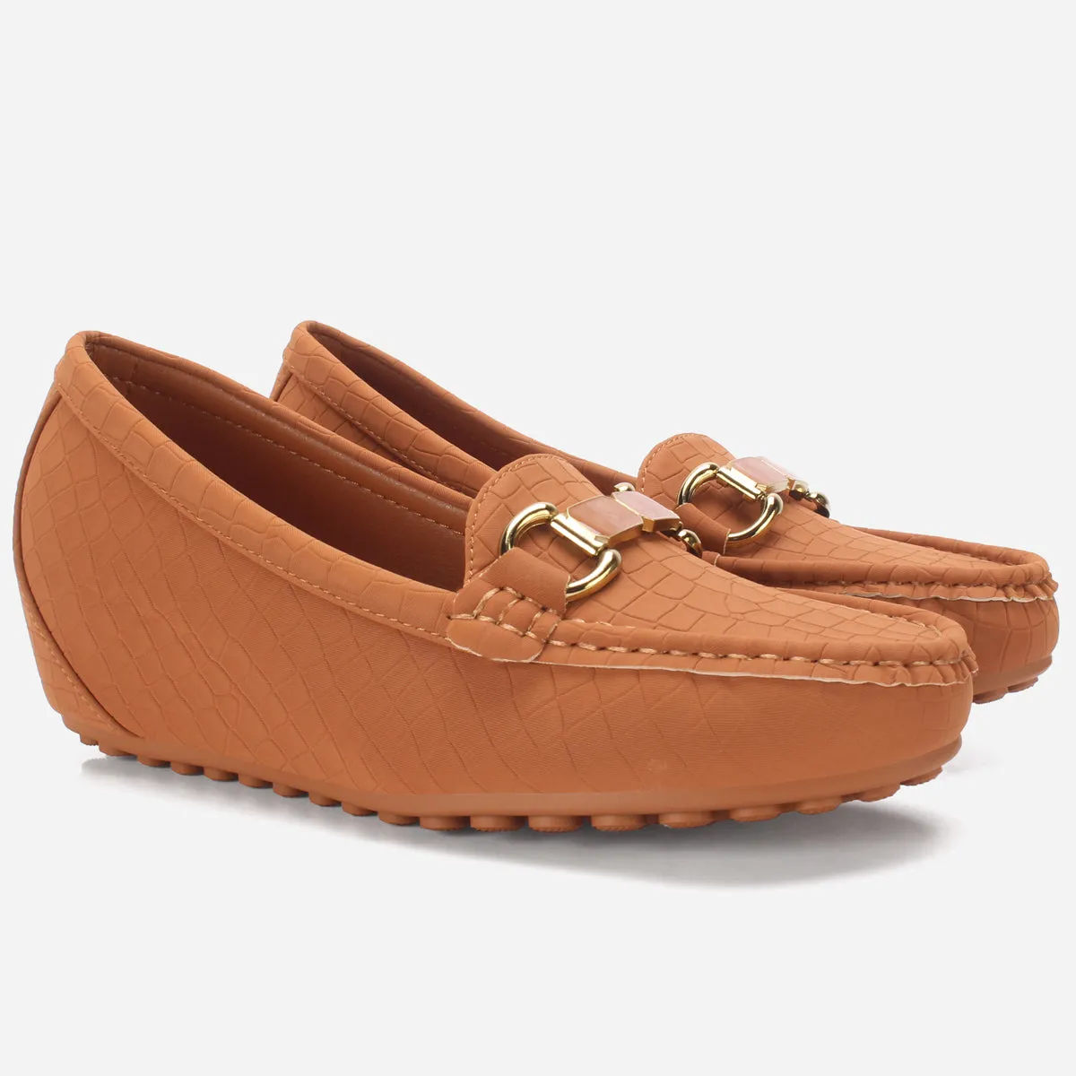 Womens "KANAAN" High Wedge Comfy Moccasin