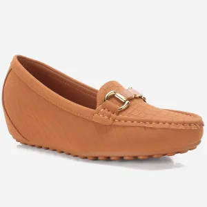 Womens "KANAAN" High Wedge Comfy Moccasin