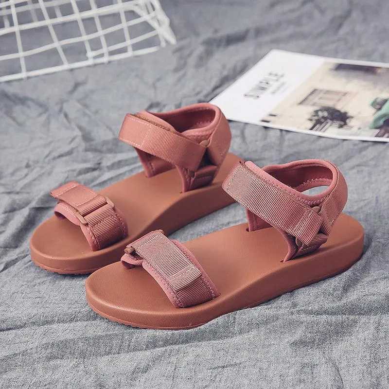 Women's Sandals Korean Female Students Summer Flat Bottom 2020 Harajuku Style Wild Wear Sports Fairy Beach Shoes
