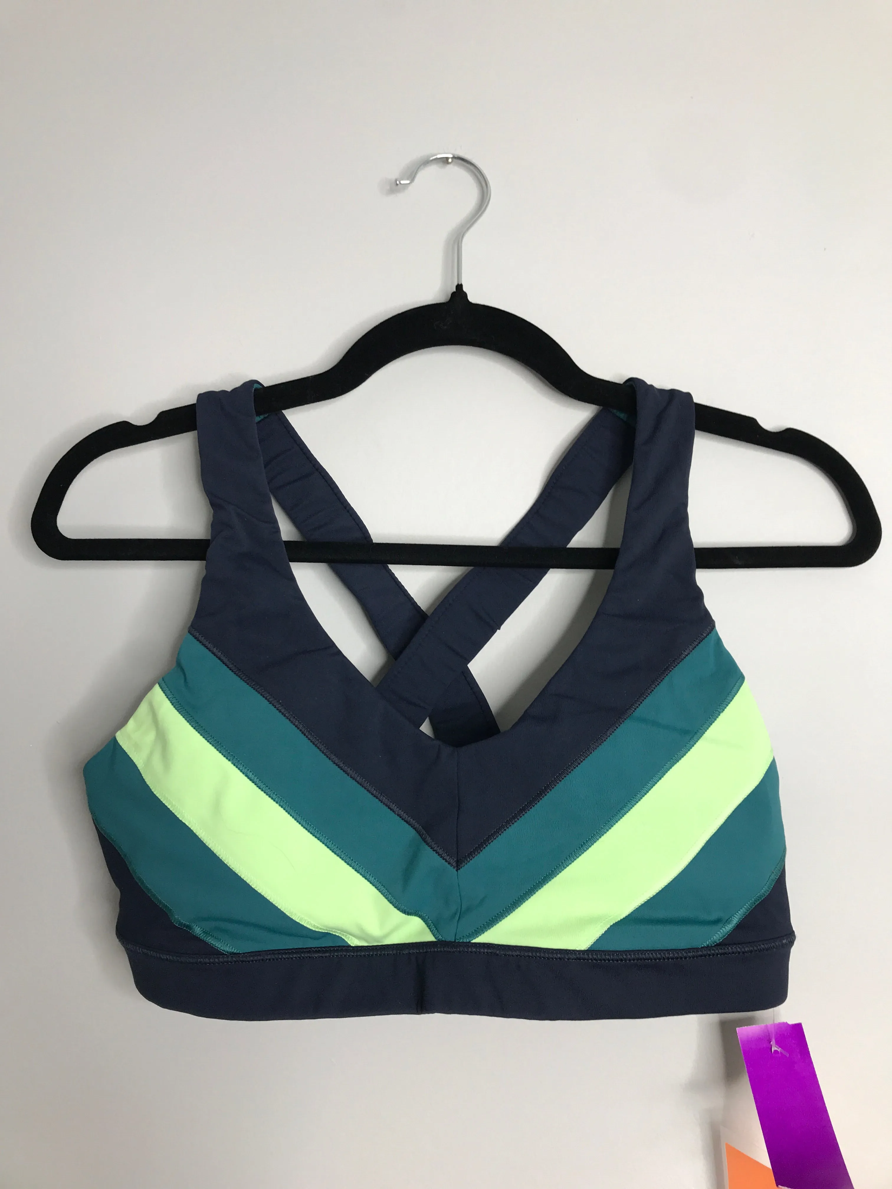 Womens Size Med Misses Green Athleta Athletic Sports Bra