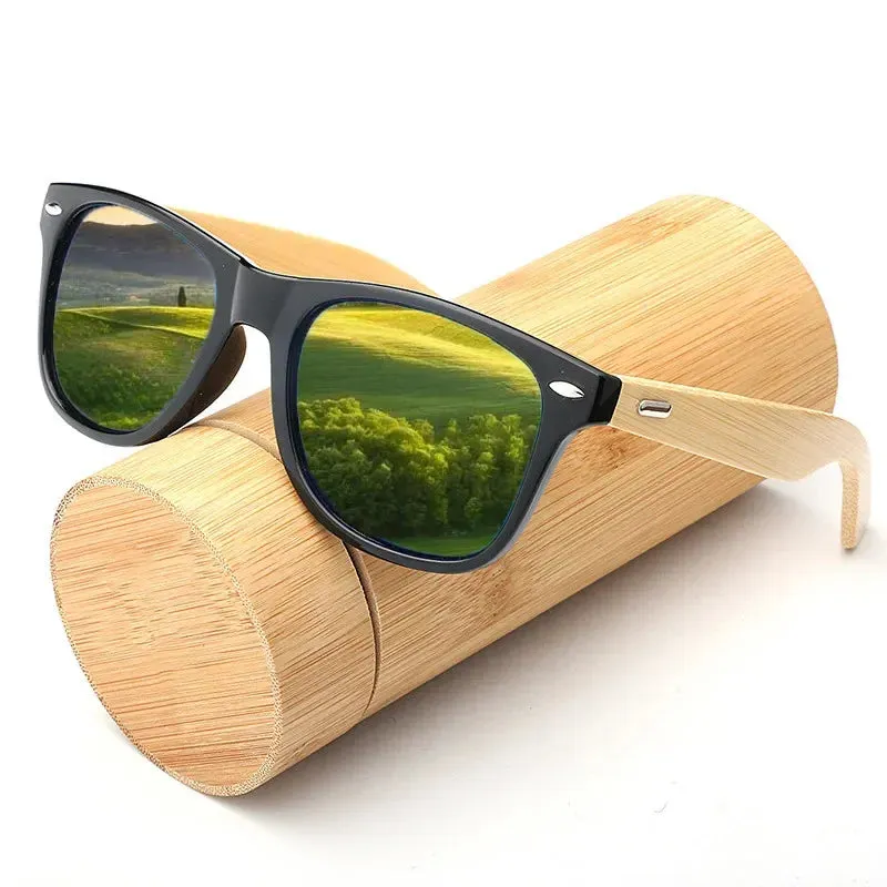 Wooden Bamboo UV400 Sunglasses Classic Men's Eyewear for Driving