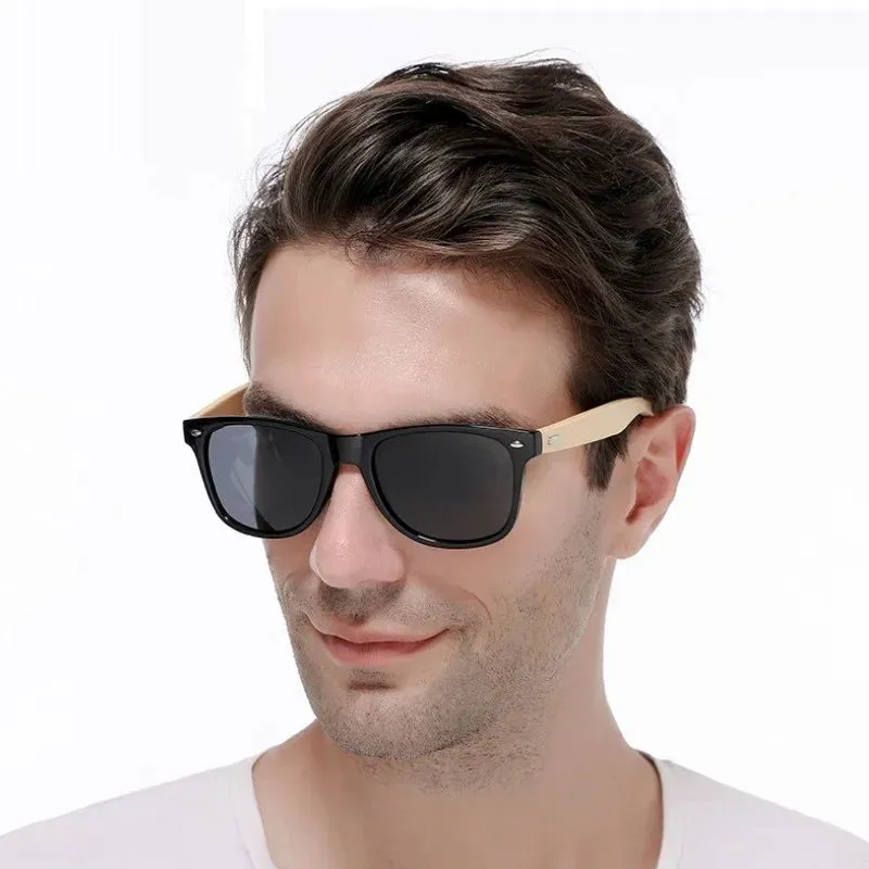 Wooden Bamboo UV400 Sunglasses Classic Men's Eyewear for Driving