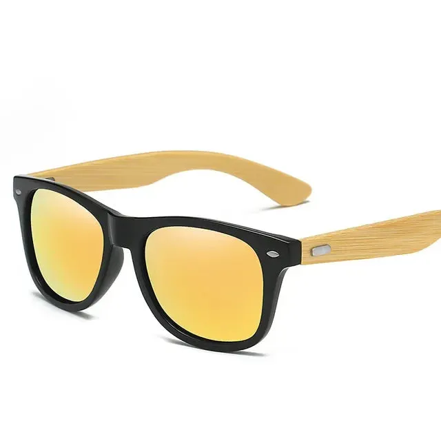 Wooden Bamboo UV400 Sunglasses Classic Men's Eyewear for Driving