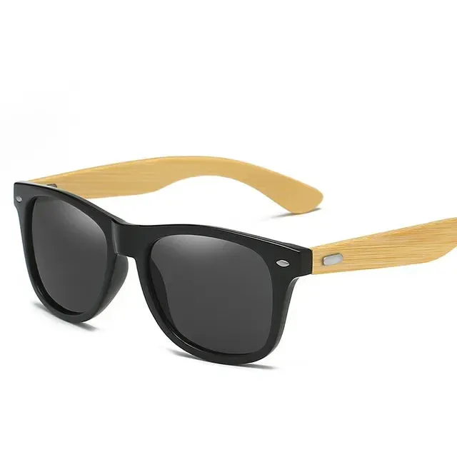Wooden Bamboo UV400 Sunglasses Classic Men's Eyewear for Driving
