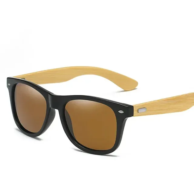 Wooden Bamboo UV400 Sunglasses Classic Men's Eyewear for Driving