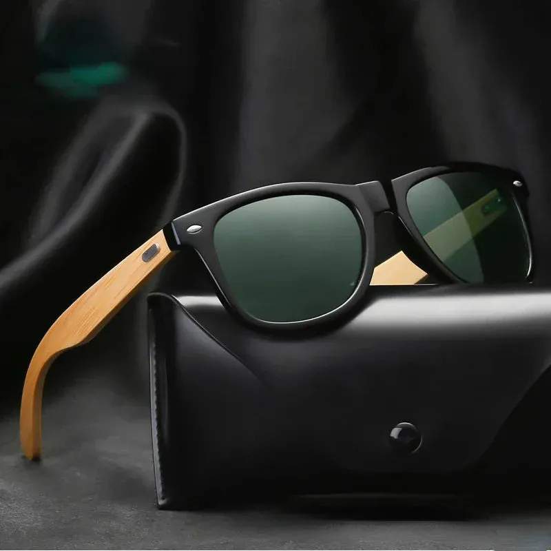 Wooden Bamboo UV400 Sunglasses Classic Men's Eyewear for Driving