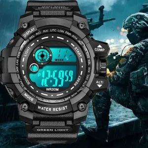 YIKAZE Men’s LED Digital Sports Watch – Waterproof & Luminous